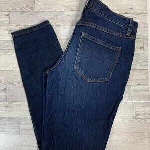 Free People Skinny Jeans High Rise Size 6 Stretchy Dark Wash Ankle Classic Blue